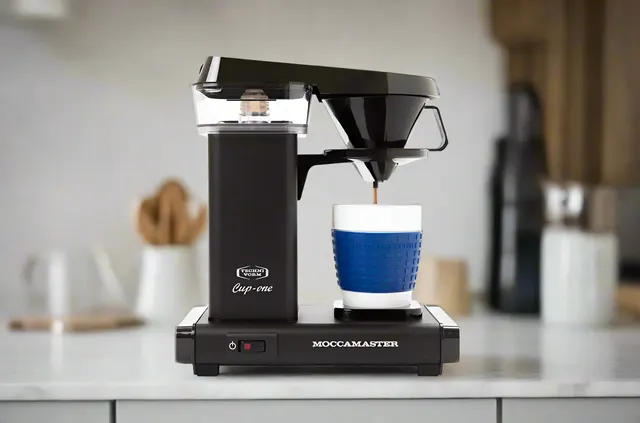 Moccamaster Cup One on a kitchen worktop