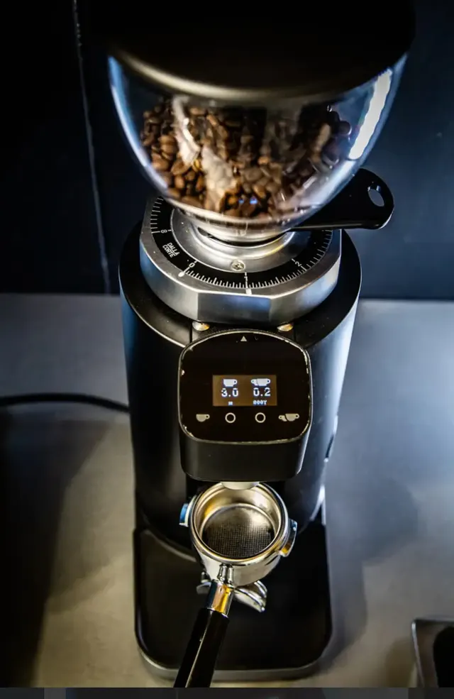 Dalla Corte Edge grind size ring and screen, close-up