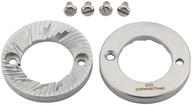 65 mm special steel burrs for the E65S and K30 grinders, both burrs with mounting screws