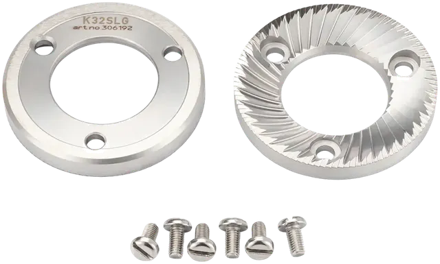 71 mm special steel burrs for the Guatemala grinder, both burrs with mounting screws