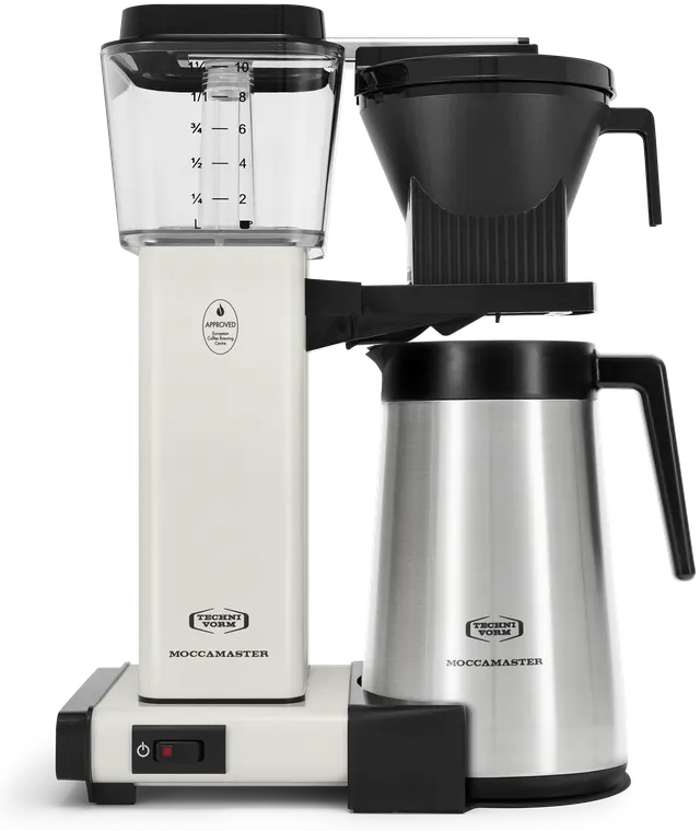 Moccamaster KBGT White, angled view