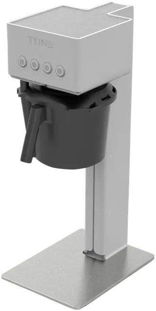 Tone Touch 04 on a stand with a filter basket, angled view